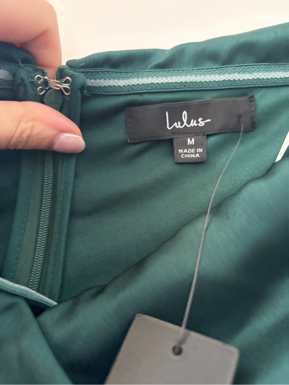 Lulus Off-Shoulder Emerald Green Satin Cocktail Dress - Picture 3 of 4